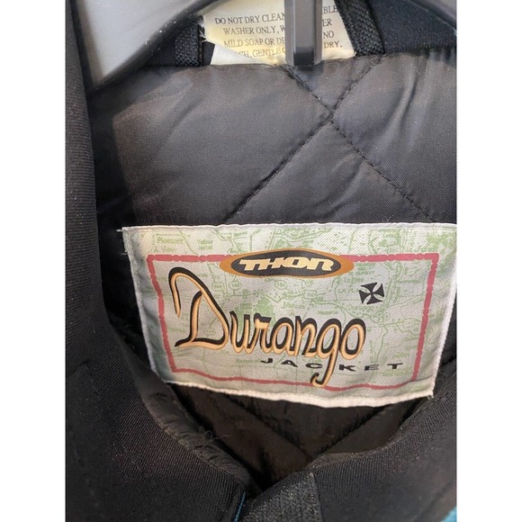 durango ski jacket thor explore vintage 80s 90s vest zip off arms XL black green - Picture 4 of 10